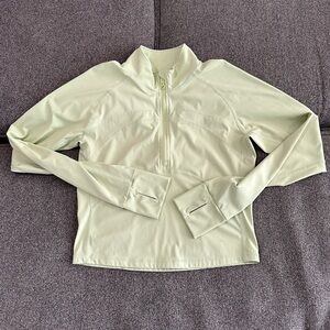 Viral cropped BBL Jacket in light green